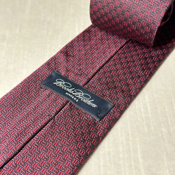 Brooks Brothers Makers Silk Traditional Wide Men's Neck Tie W:3.75" By L:58.75" - Picture 3 of 7